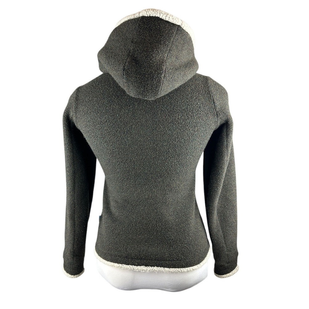 Kuhl Apres Alfpaca Fleece Full Zip Hooded Jacket Sherpa Brown Cozy Warm Size XS - Picture 13 of 16